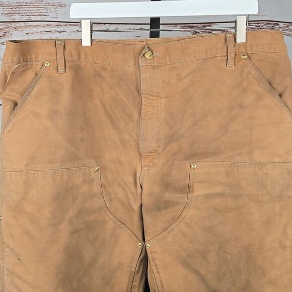 Vintage 80s 90s Carhartt Work Pants Stained Size 44 (tag) 42 x 30 (measurements) - Picture 4 of 7